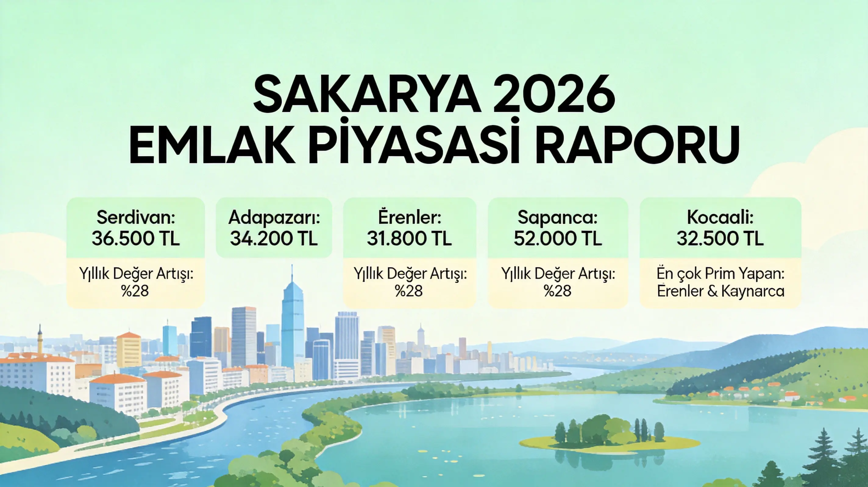 Sakarya Satılık Daire Fiyatları 2026 – Serdivan & Adapazarı