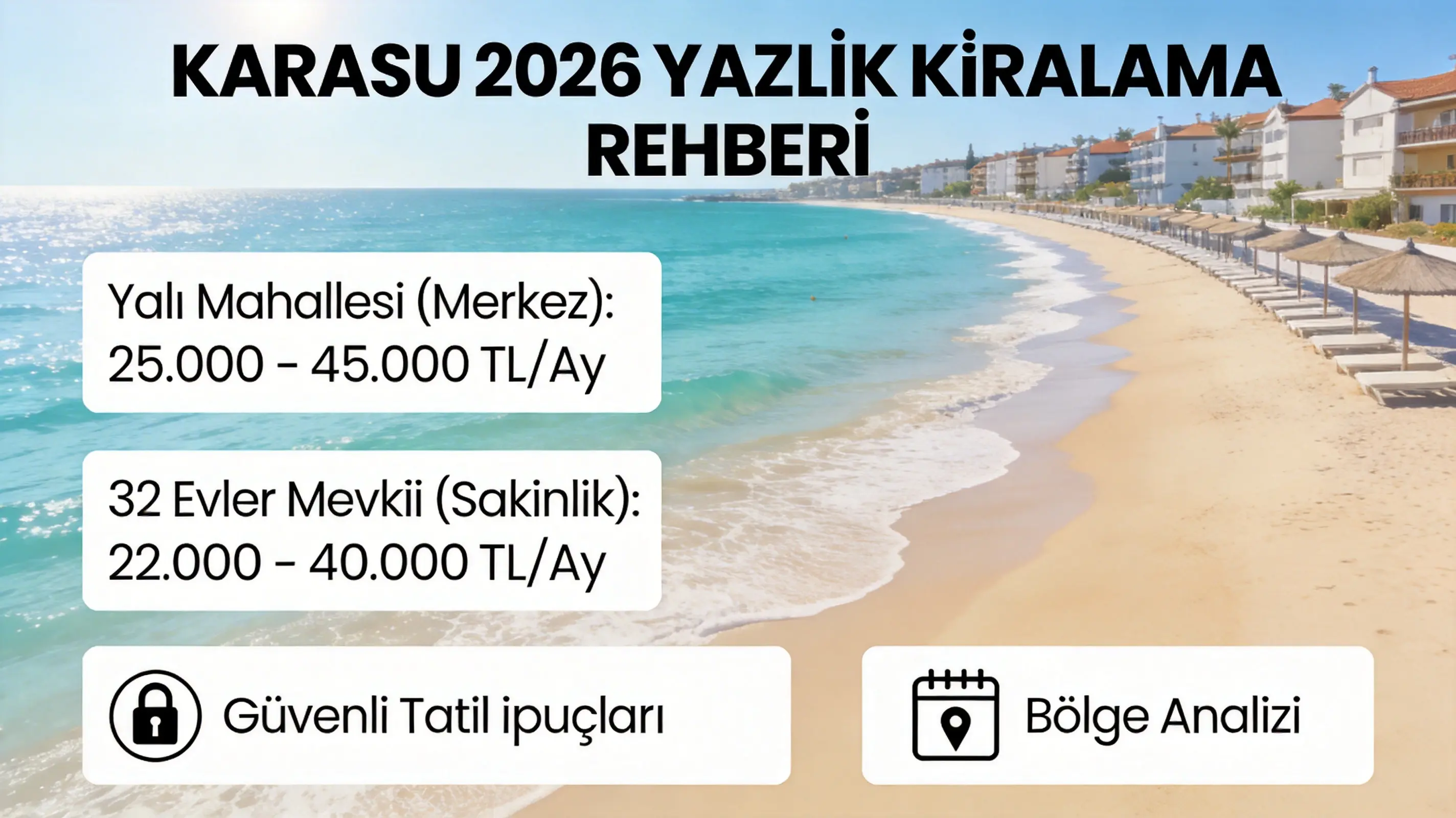 Karasu’da Yazlık Kiralama Rehberi: 2026 Yaz Sezonu Tavsiyeleri