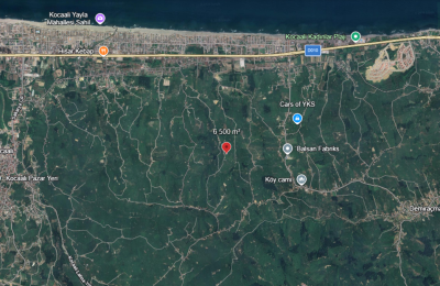 Kocaali Alandere'de Deniz Manzaralı, Prefabrik Evli 6.5 Dönüm Satılık Fındıklık